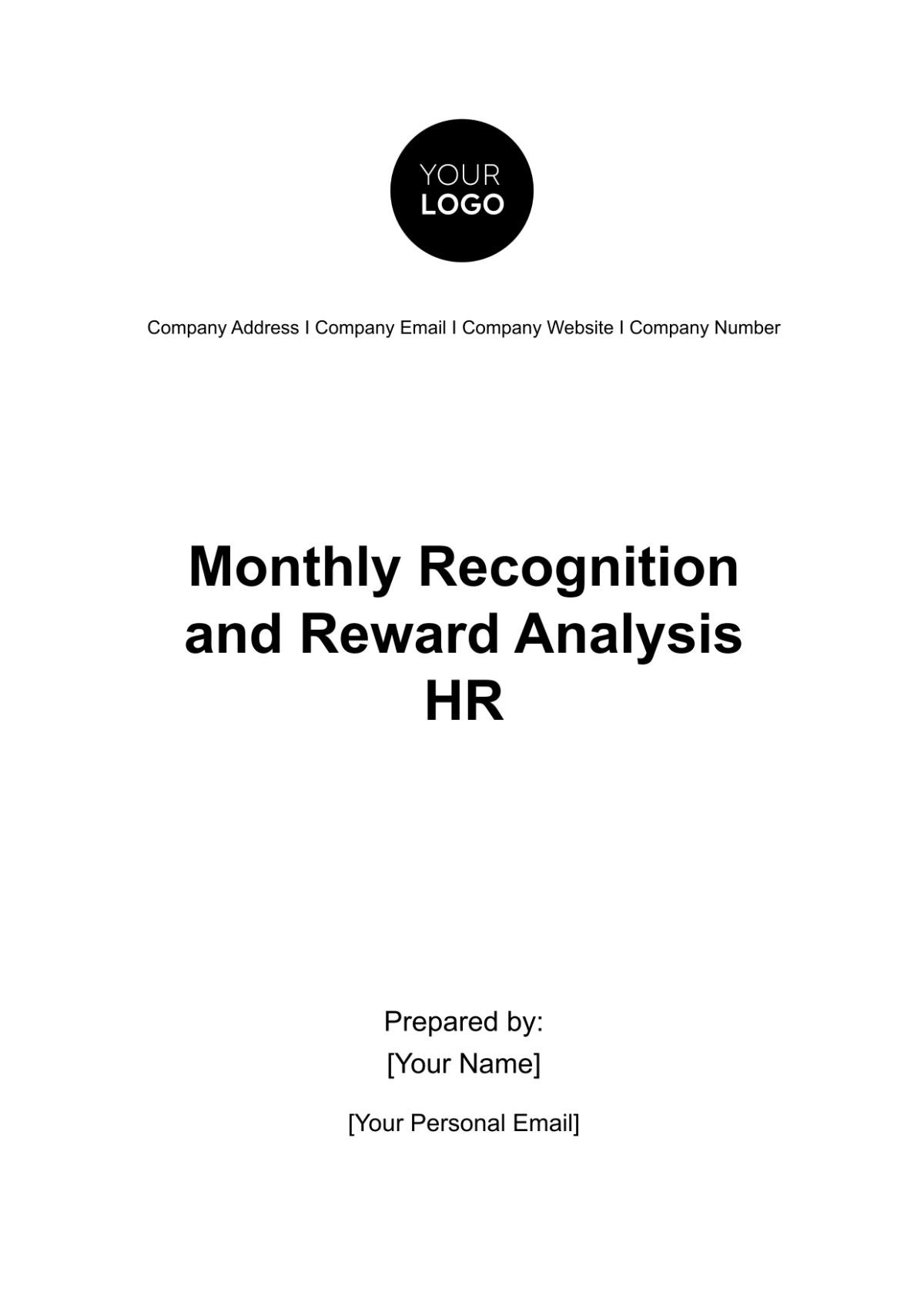 Free Monthly Recognition and Reward Analysis HR Template