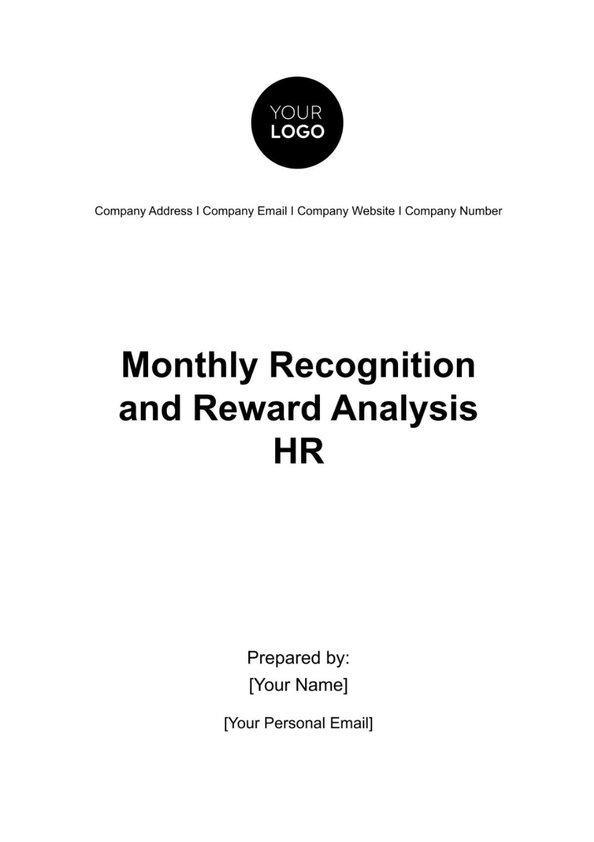 Monthly Recognition and Reward Analysis HR Template - Edit Online & Download