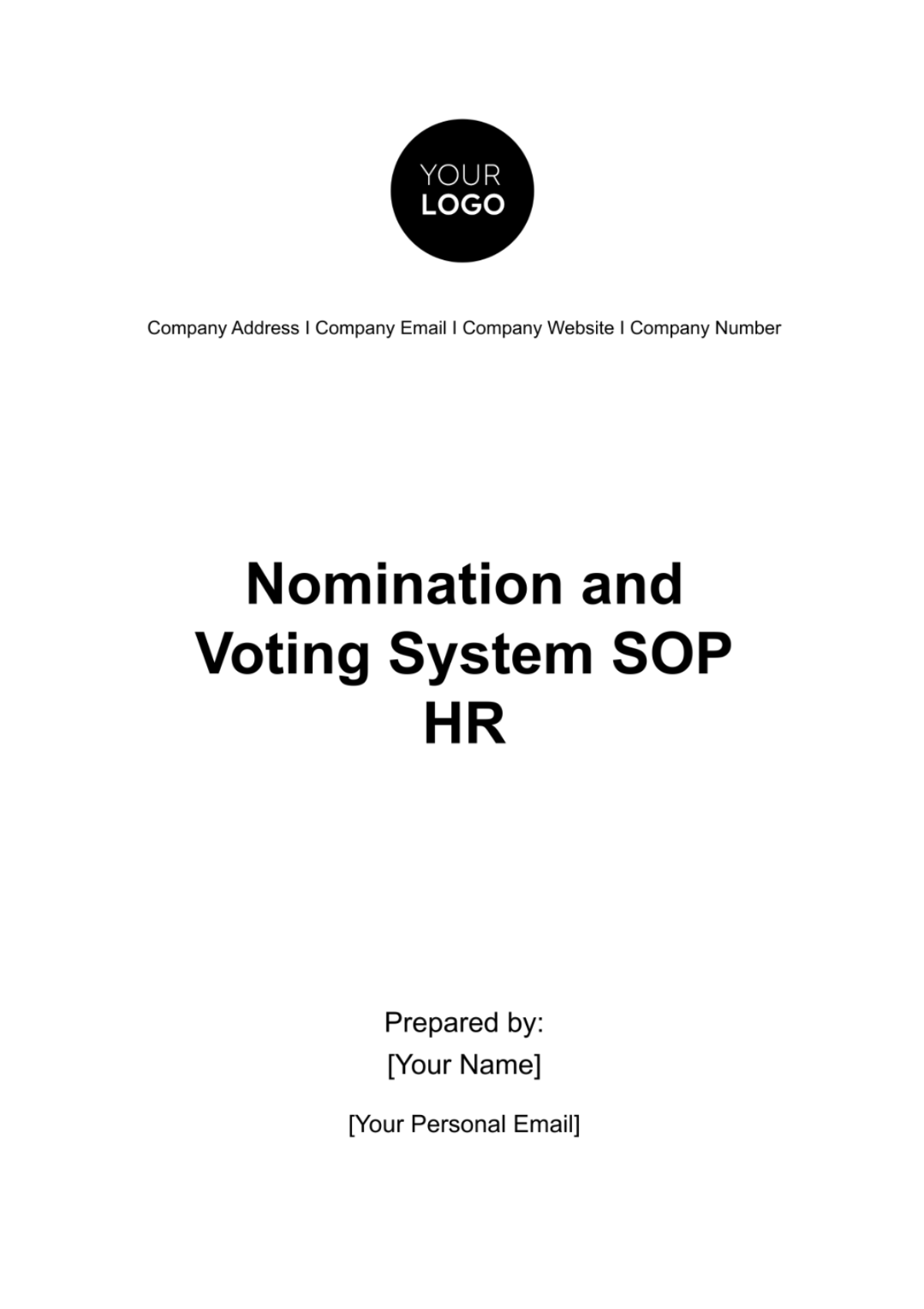 Nomination and Voting System Standard Operating Procedure (SOP) HR Template - Edit Online & Download