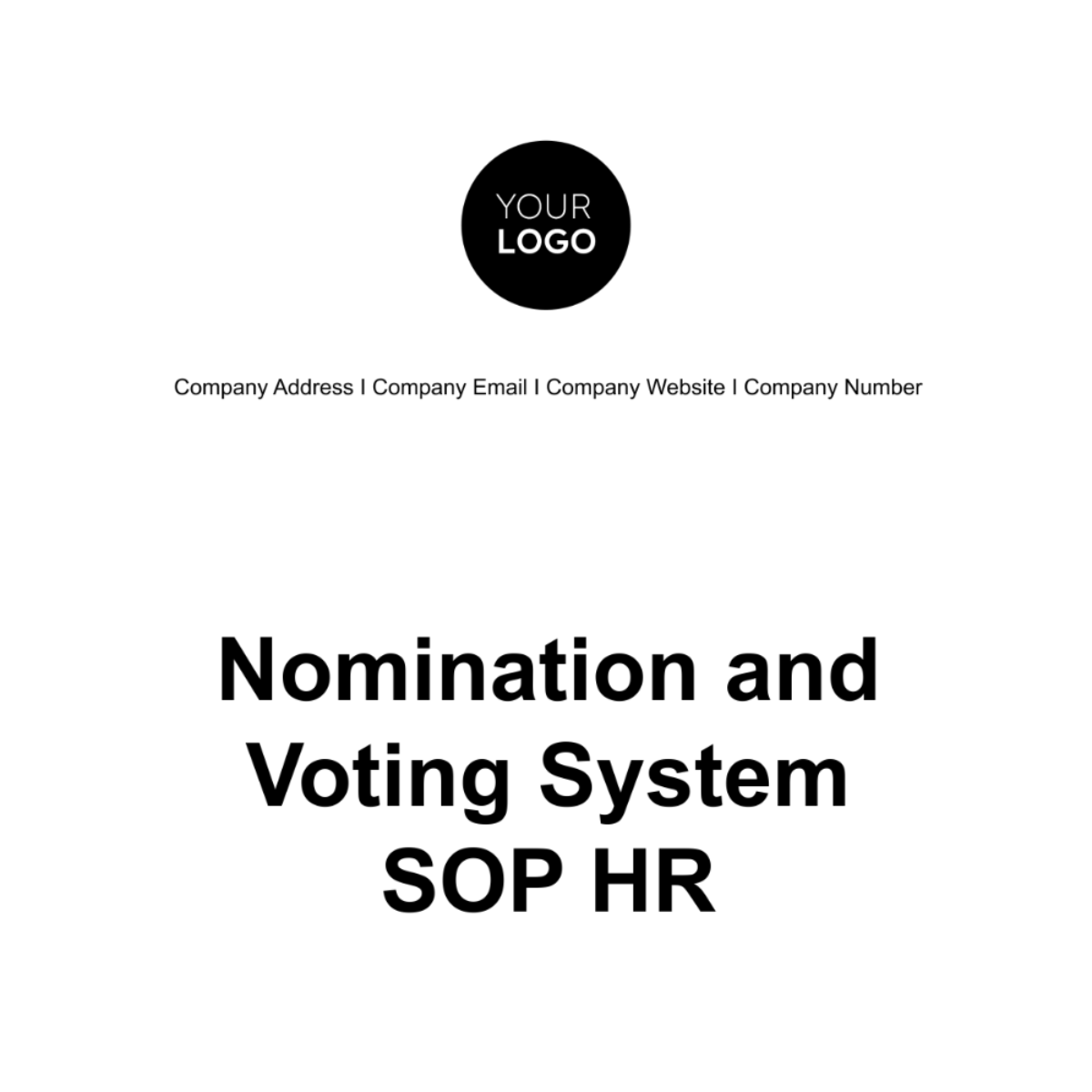 Nomination and Voting System Standard Operating Procedure (SOP) HR Template