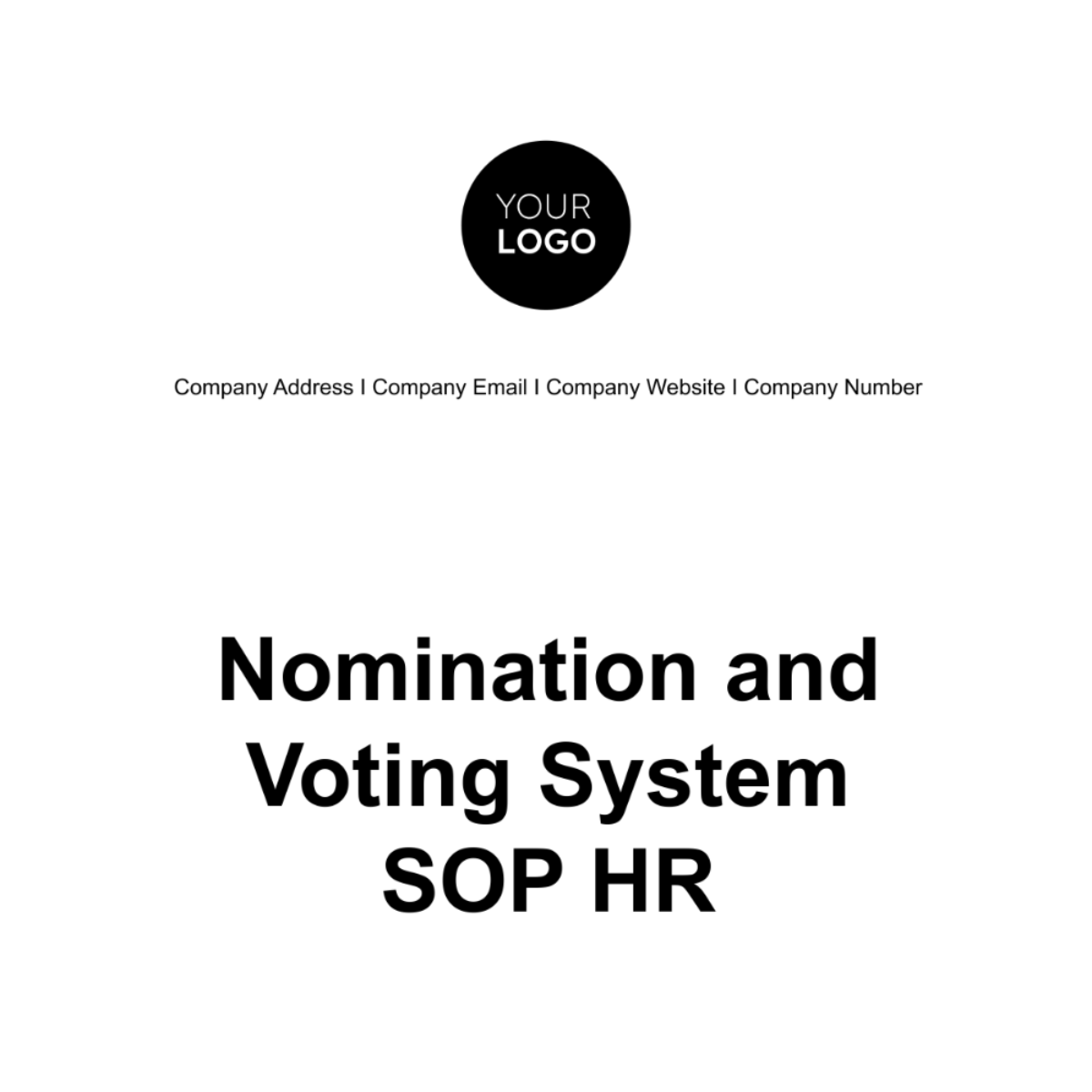 Free Nomination and Voting System Standard Operating Procedure (SOP) HR Template