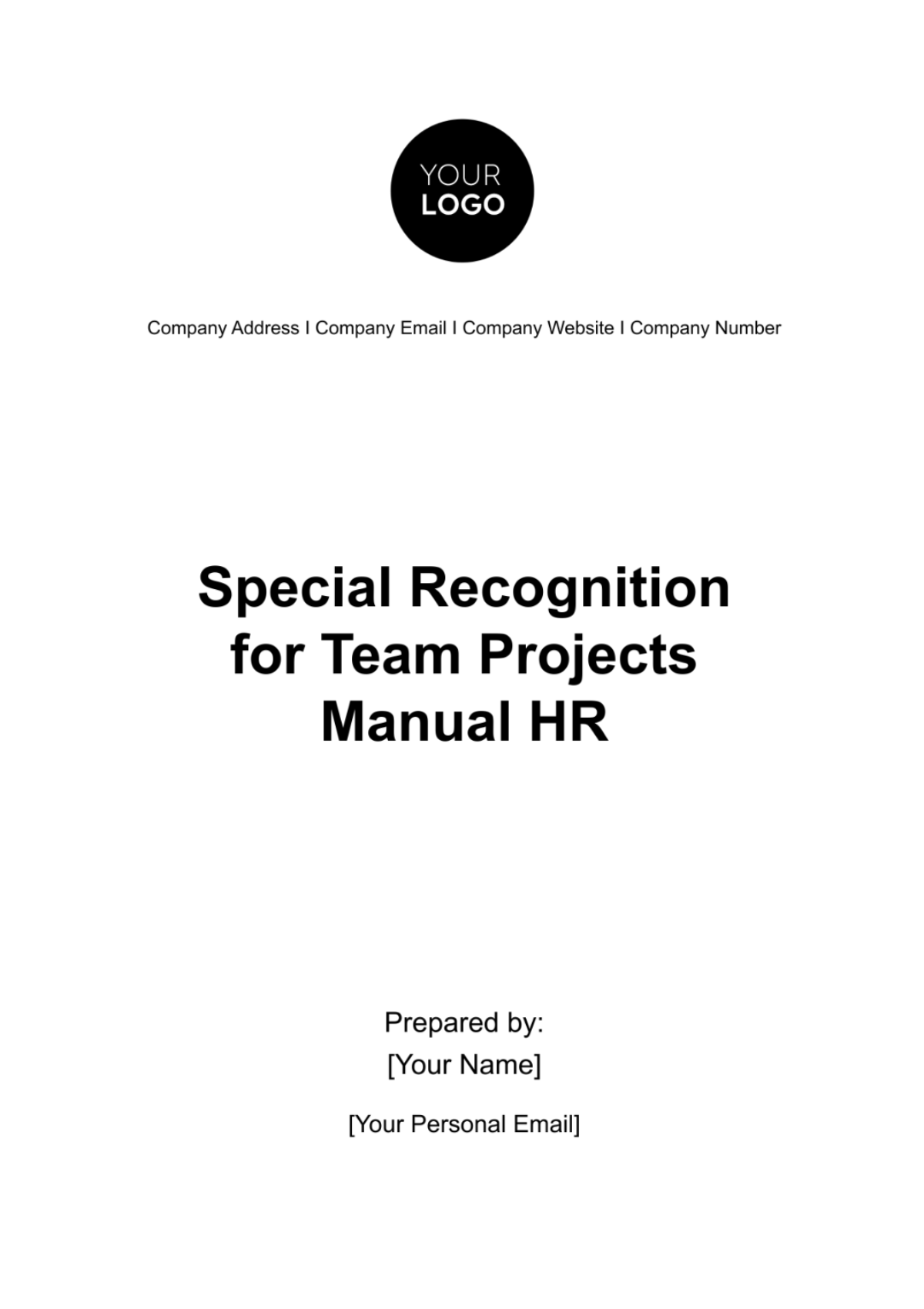 Special Recognition for Team Projects Manual HR Template - Edit Online & Download