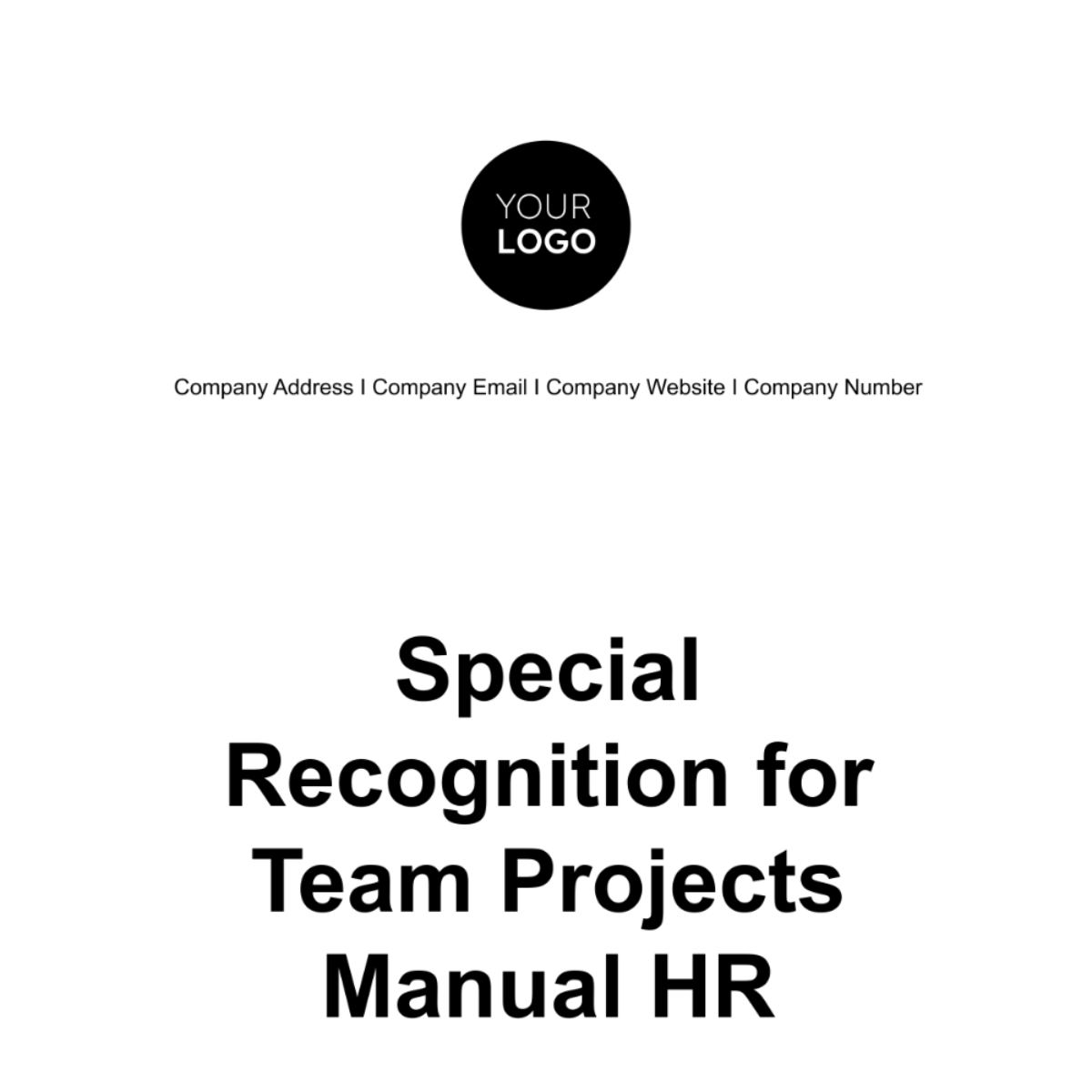 Special Recognition for Team Projects Manual HR Template - Edit Online & Download