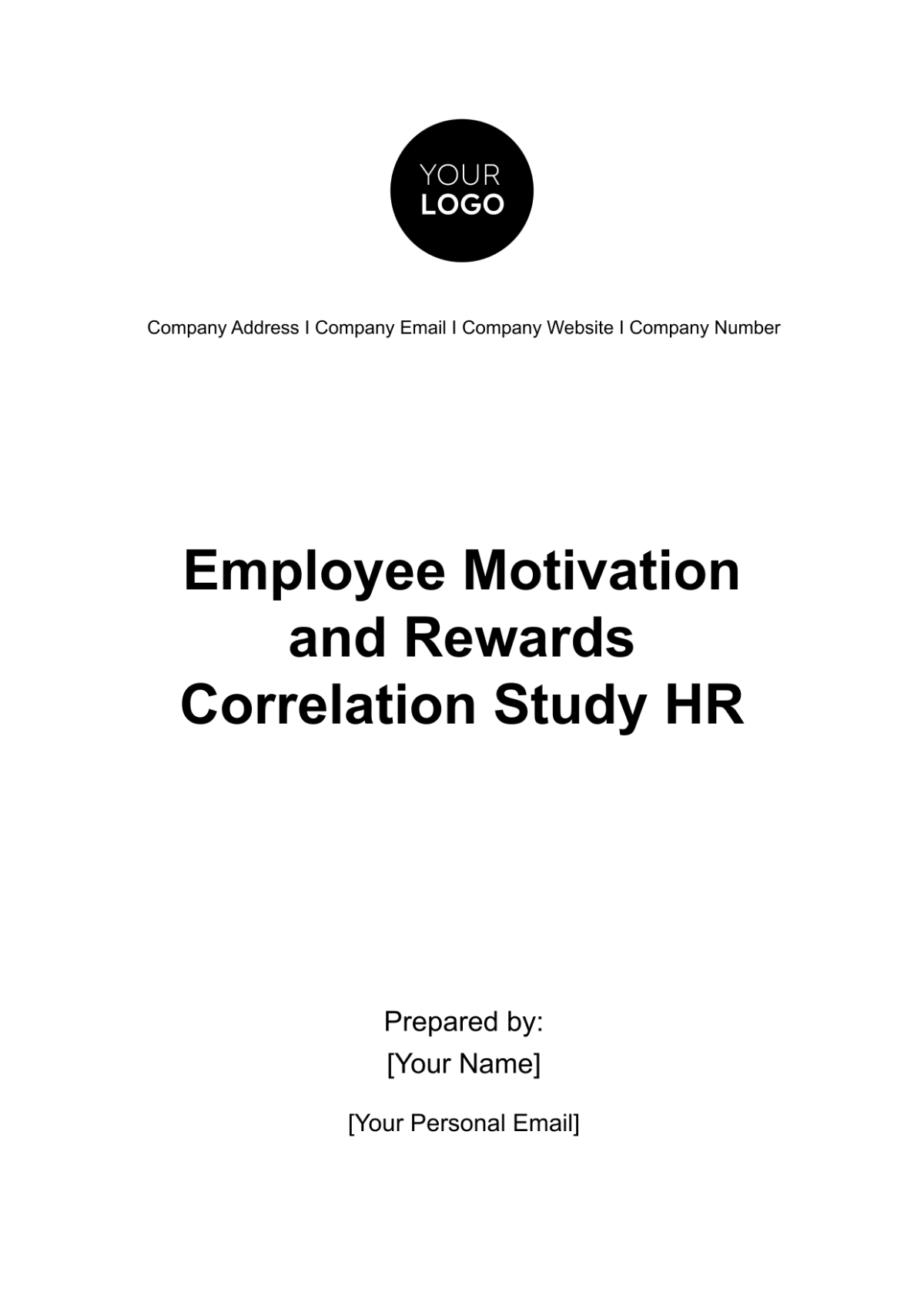 Free Employee Motivation and Rewards Correlation Study HR Template