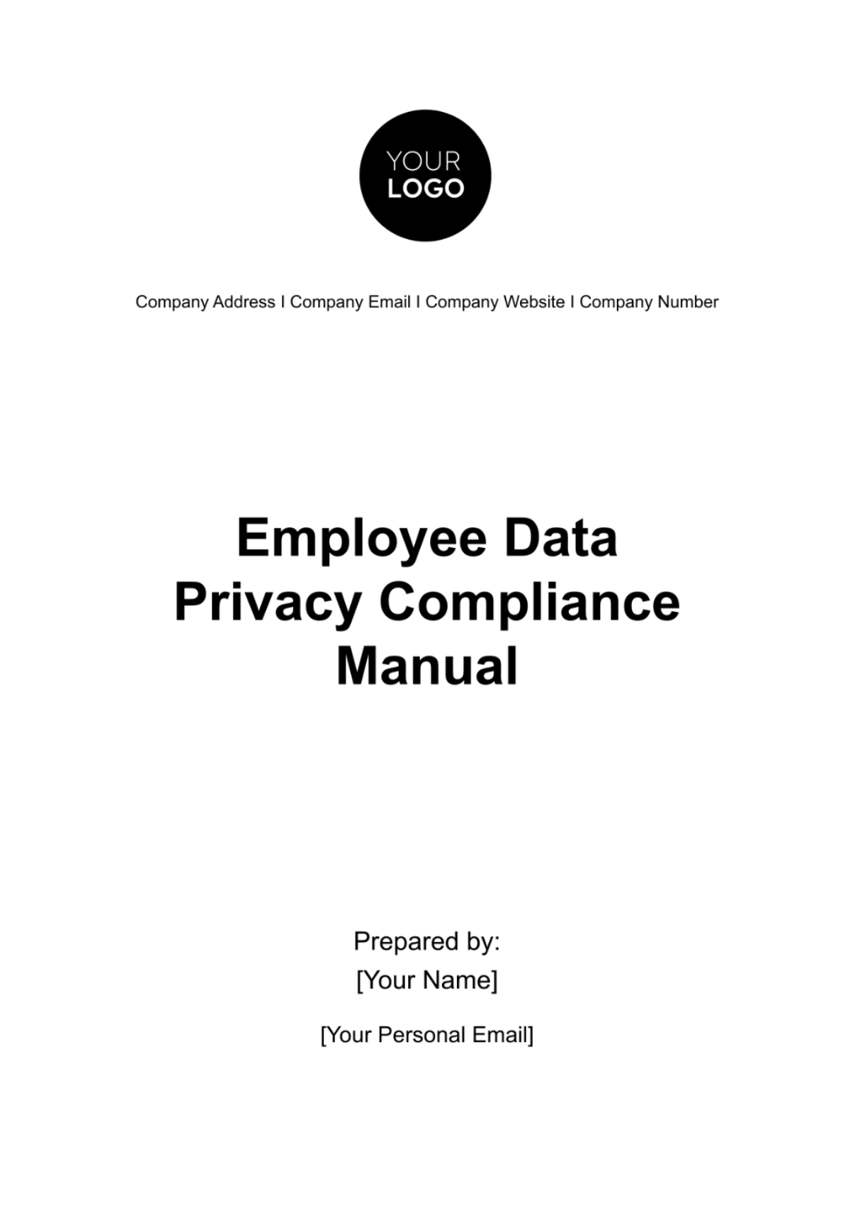 Employee Data Privacy Compliance Manual HR Template - Edit Online & Download