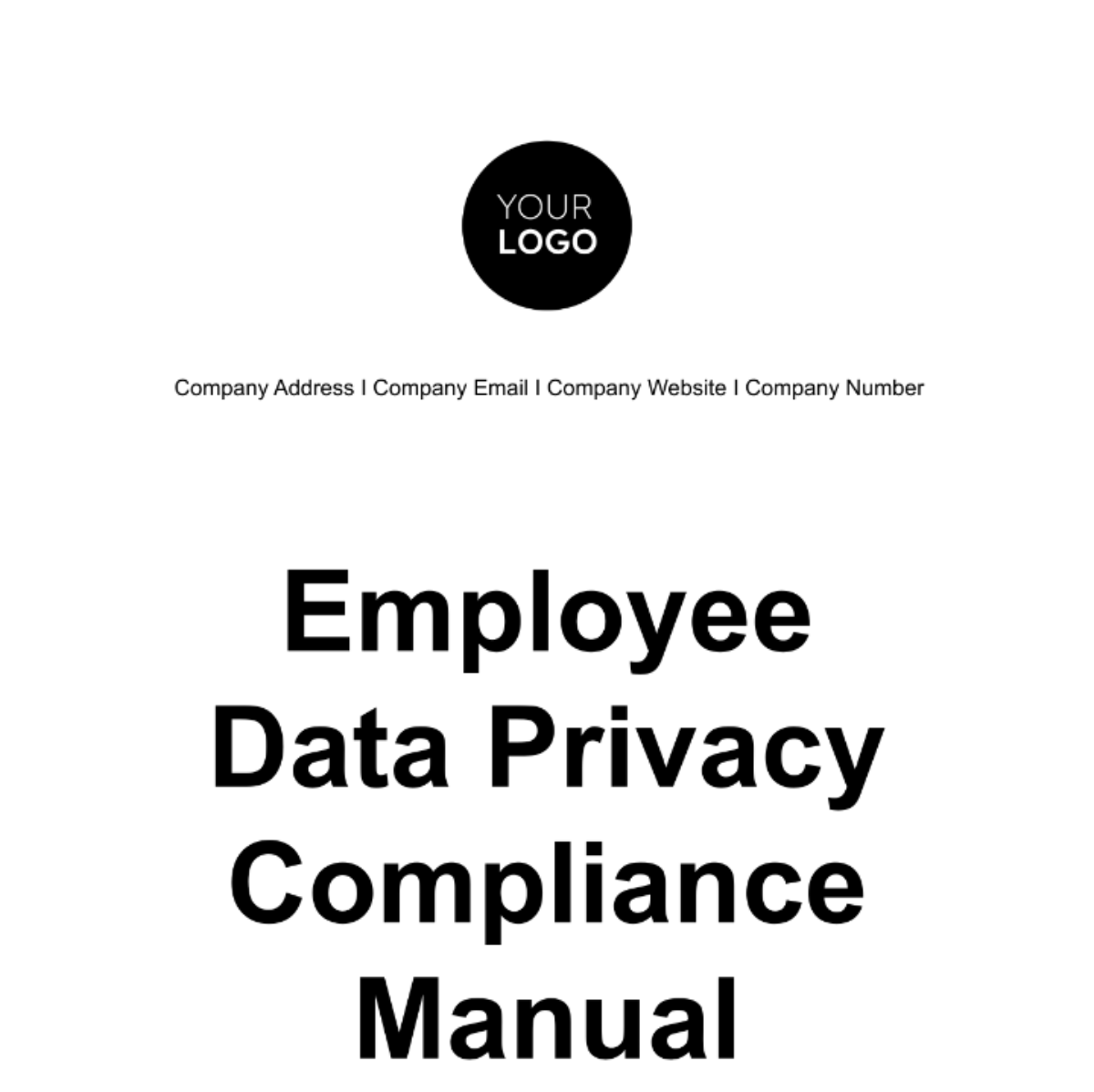 Employee Data Privacy Compliance Manual HR Template - Edit Online & Download