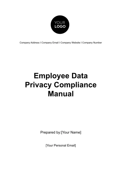Free Employee Data Privacy Compliance Manual HR Template to Edit Online