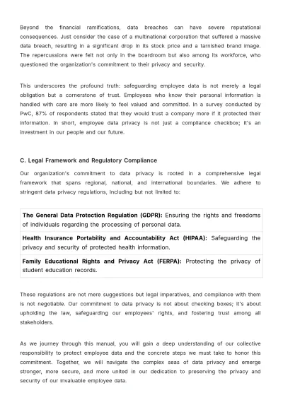 Free Employee Data Privacy Compliance Manual HR Template to Edit Online