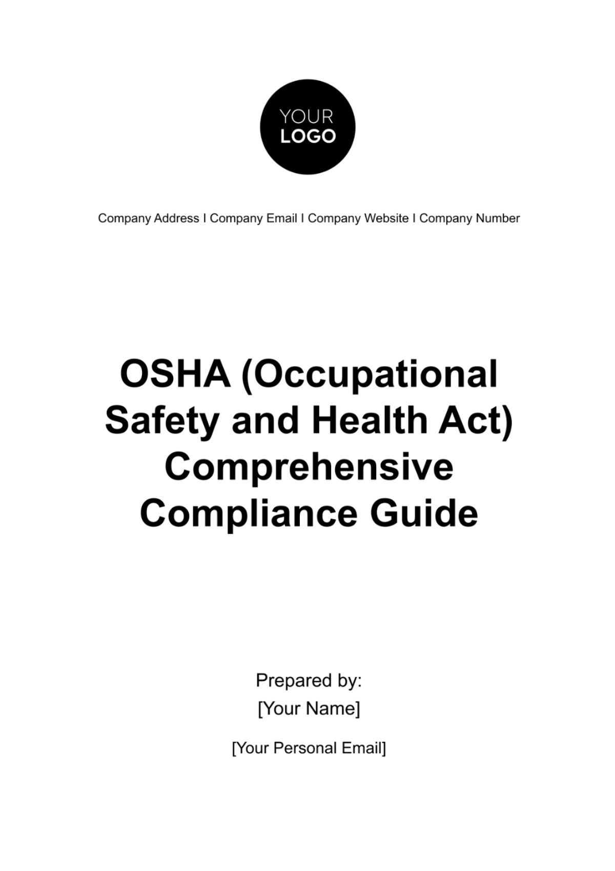 Free OSHA (Occupational Safety and Health Act) Comprehensive Compliance Guide HR Template