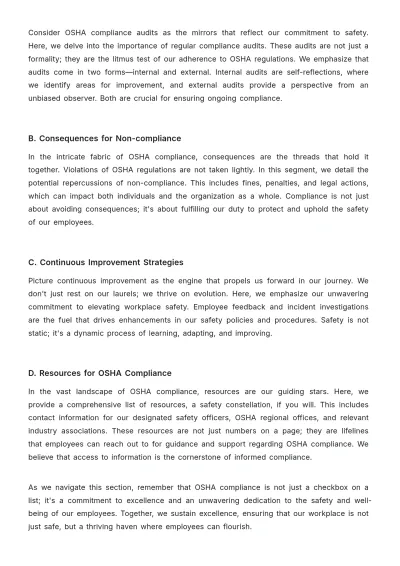 Free OSHA (Occupational Safety and Health Act) Comprehensive Compliance Guide HR Template to Edit Online