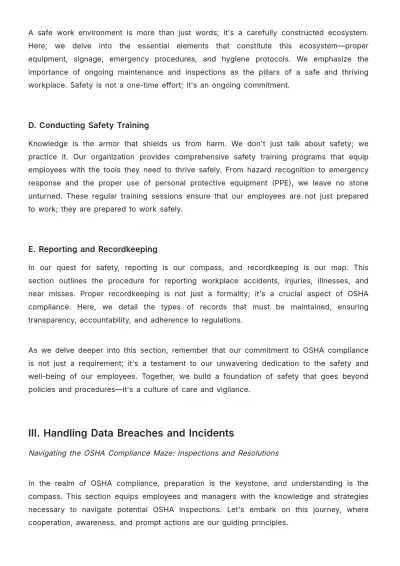 Free OSHA (Occupational Safety and Health Act) Comprehensive Compliance Guide HR Template to Edit Online