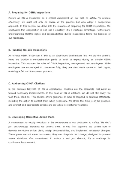 Free OSHA (Occupational Safety and Health Act) Comprehensive Compliance Guide HR Template to Edit Online
