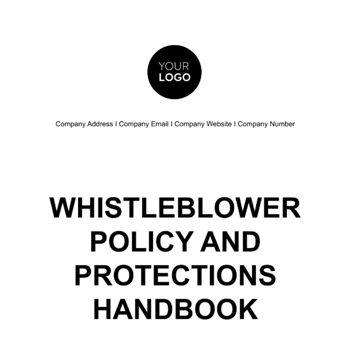 Whistleblower Policy and Protections Handbook HR Template - Edit Online & Download