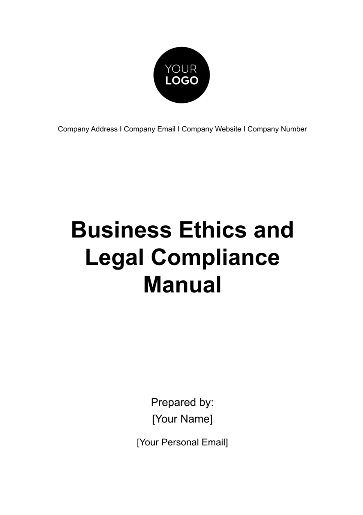 Business Ethics and Legal Compliance Manual HR Template - Edit Online & Download