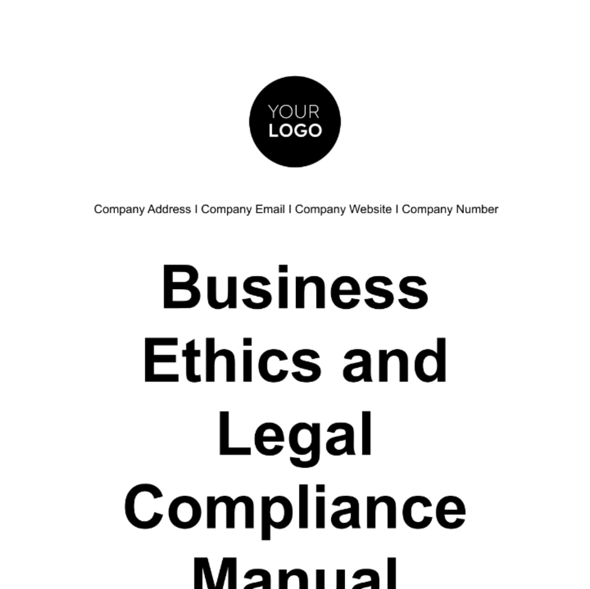 Business Ethics and Legal Compliance Manual HR Template - Edit Online & Download