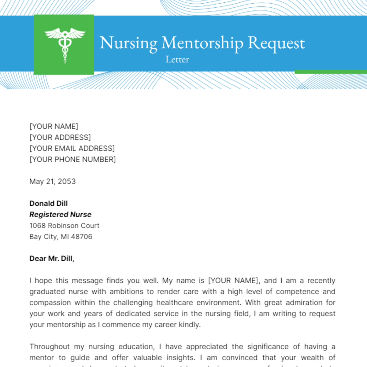 Nursing Mentorship Request Letter Template - Edit Online & Download ...