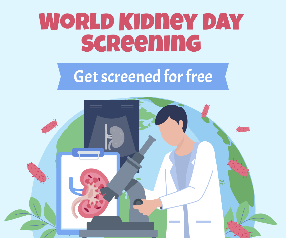 Free  World Kidney Day Ad Banner Template