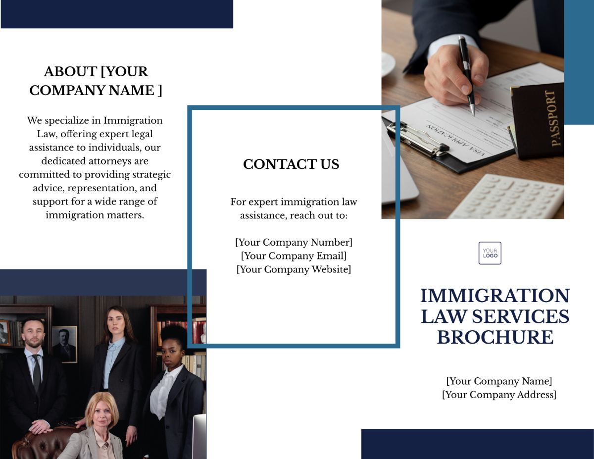 Free Immigration Law Services Brochure Template