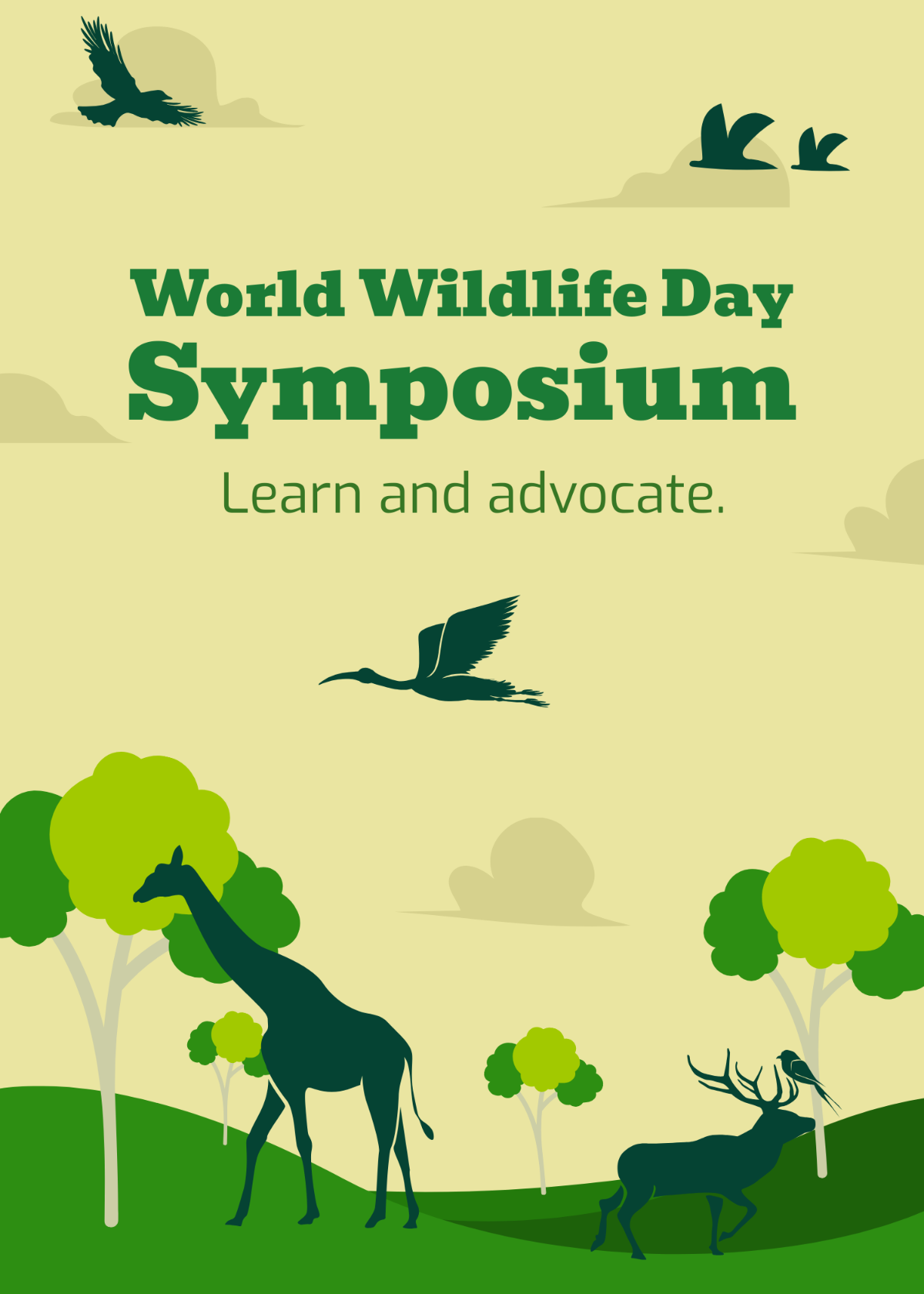 Free World Wildlife Day Invitation Card Template