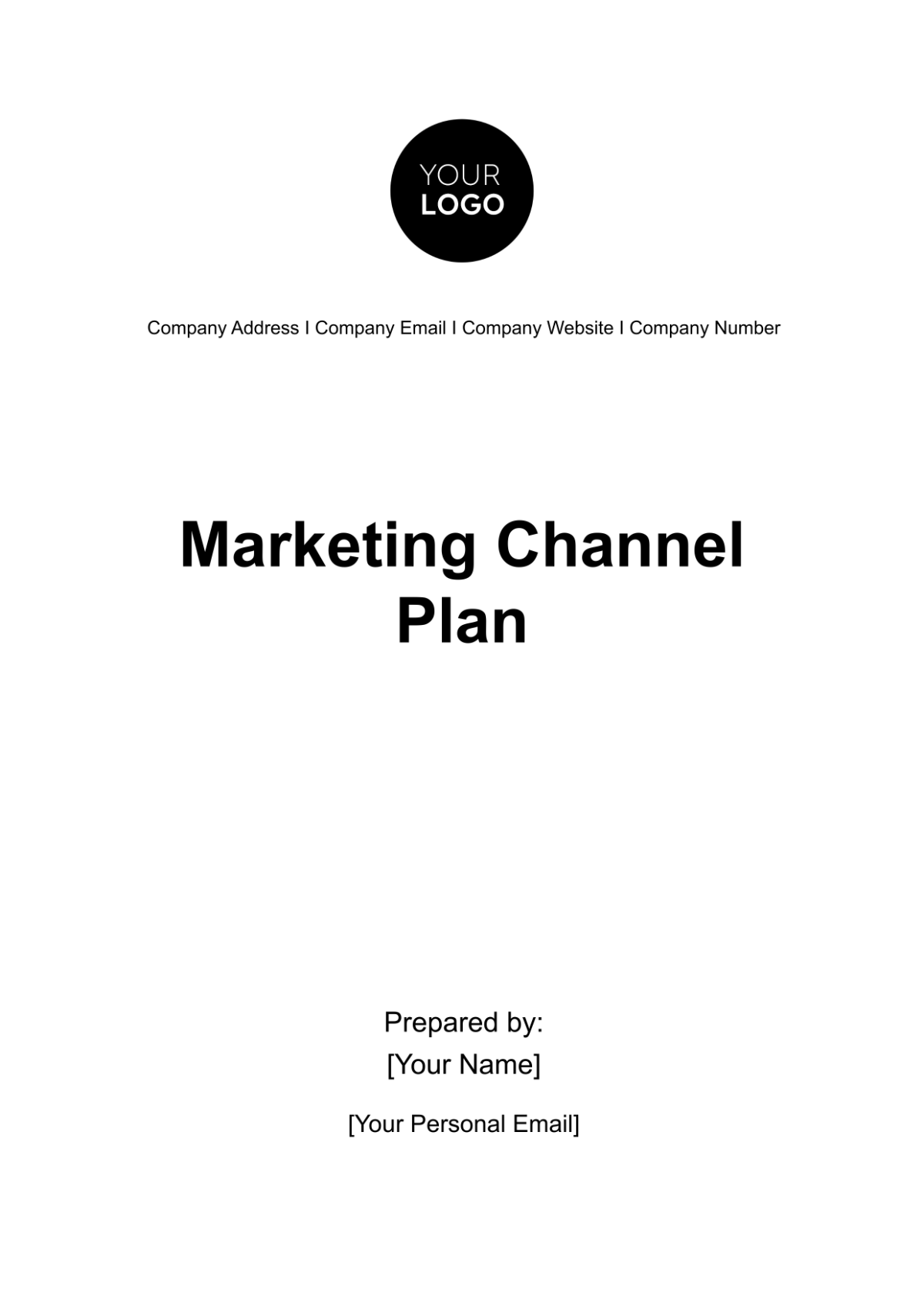 Marketing Channel Plan Template