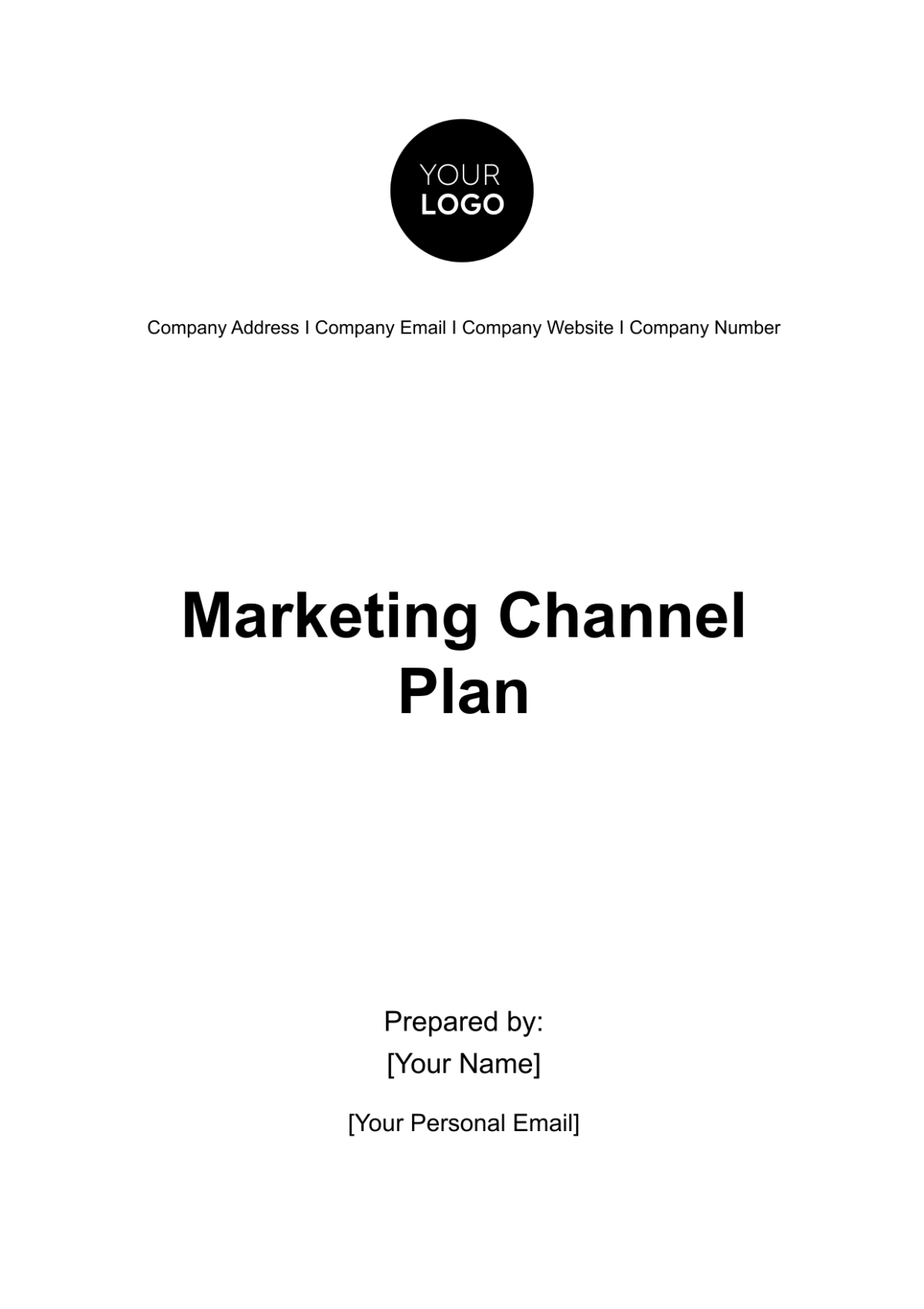 Marketing Channel Plan Template - Edit Online & Download