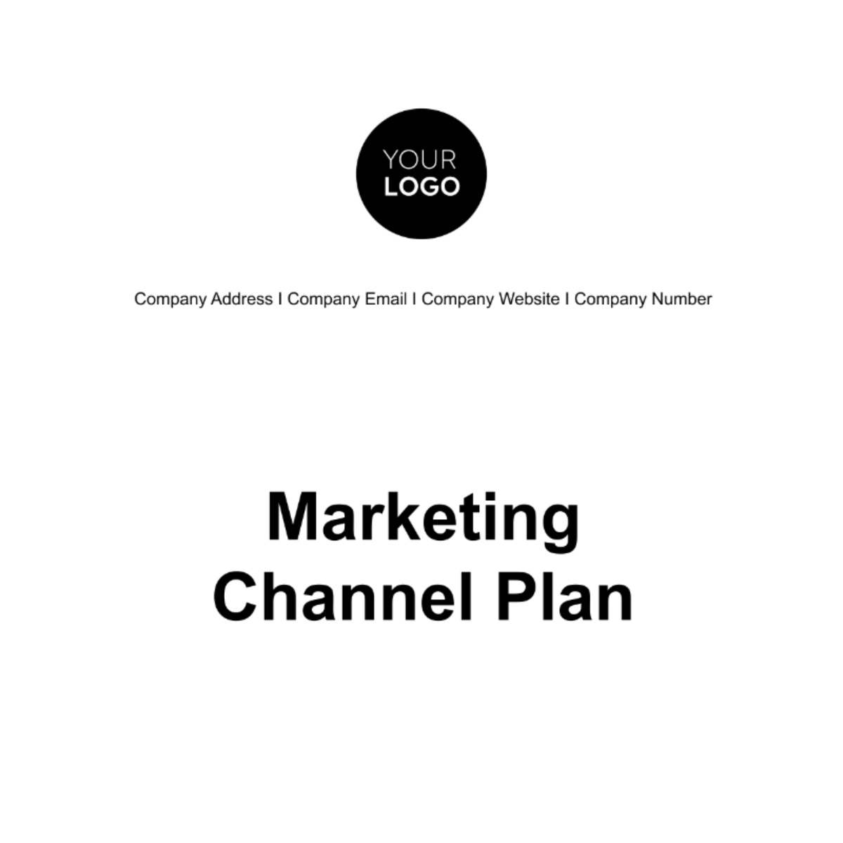 Marketing Channel Plan Template