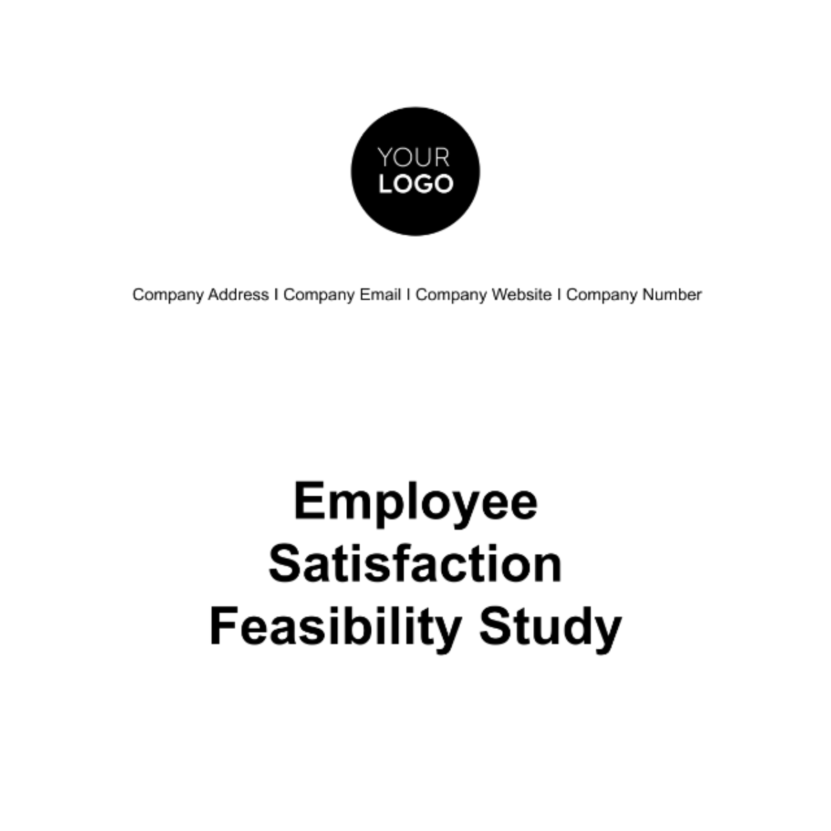 Employee Satisfaction Feasibility Study HR Template