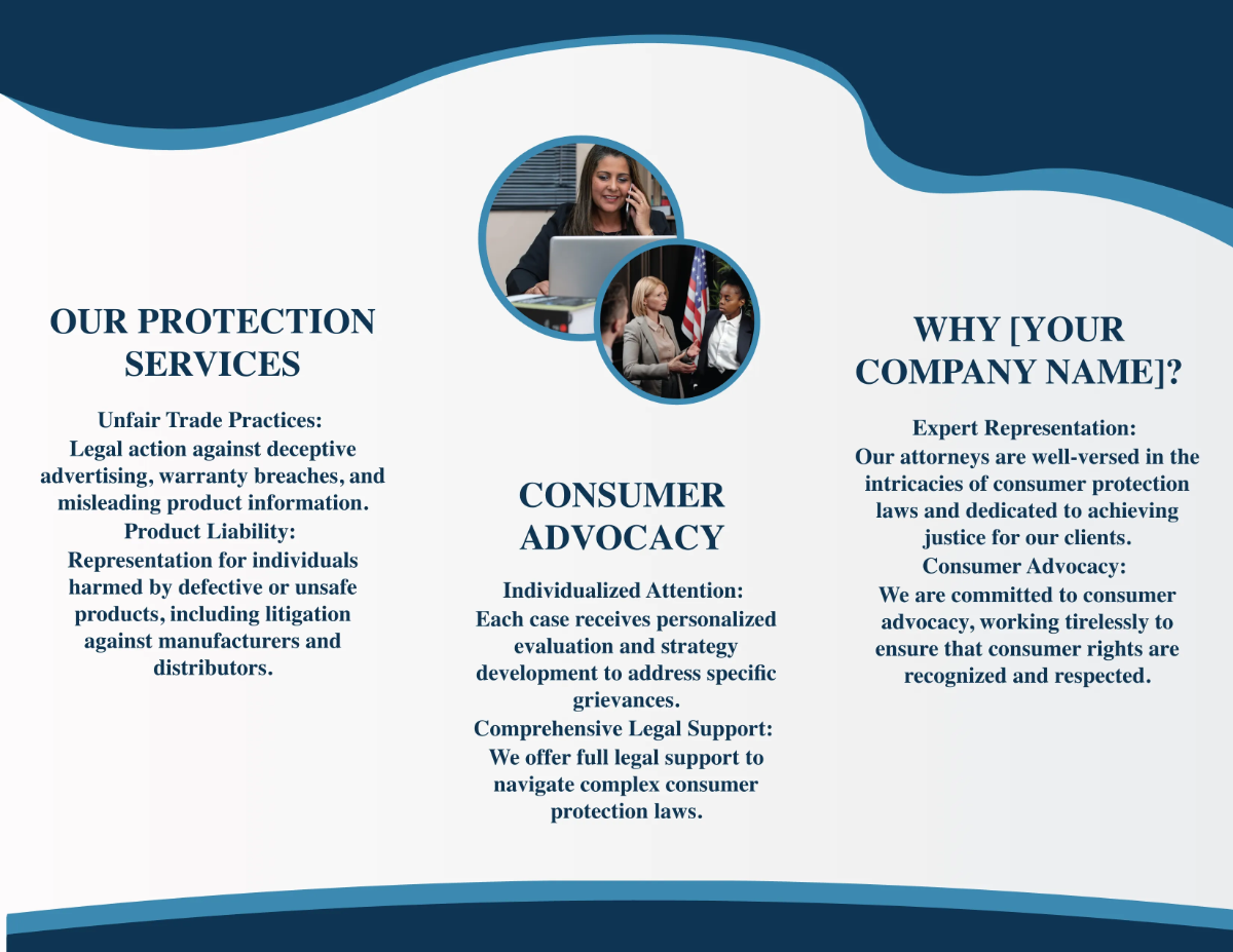 Free Consumer Rights and Protection Law Brochure Template to Edit Online