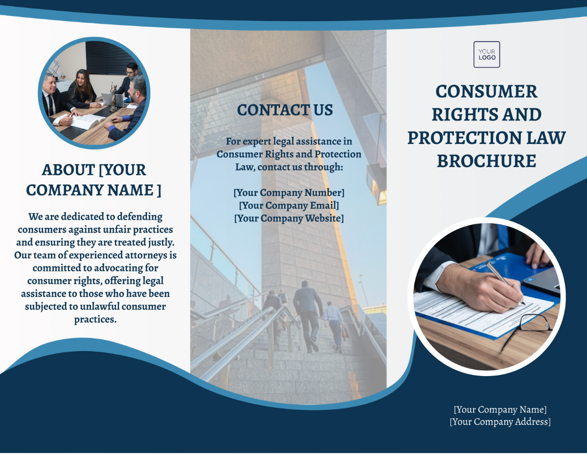 Free Consumer Rights and Protection Law Brochure Template