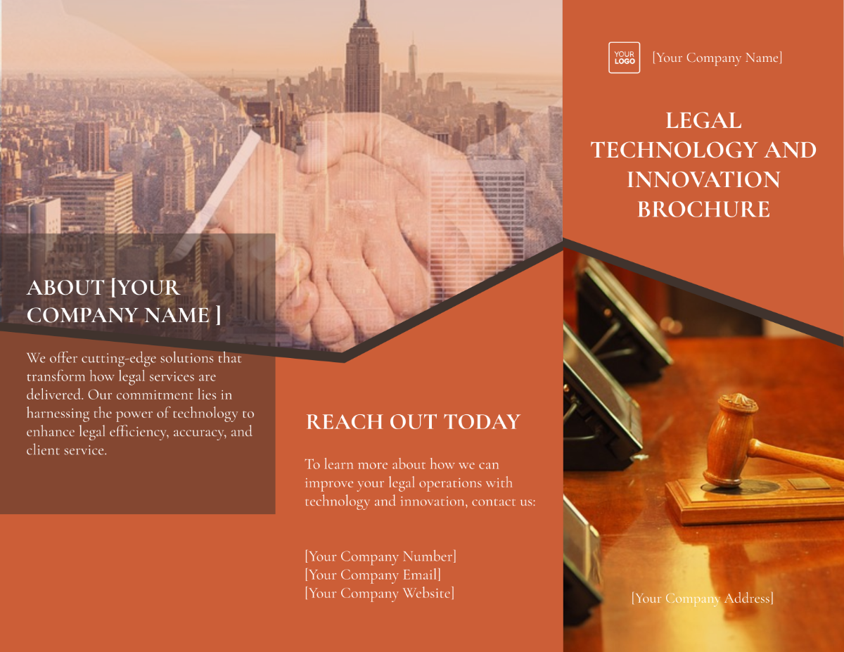 Legal Technology and Innovation Brochure Template - Edit Online & Download