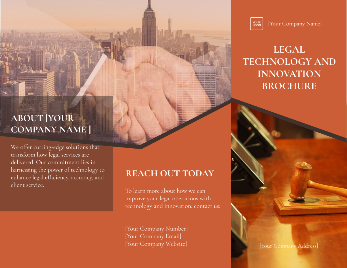 Legal Technology and Innovation Brochure Template