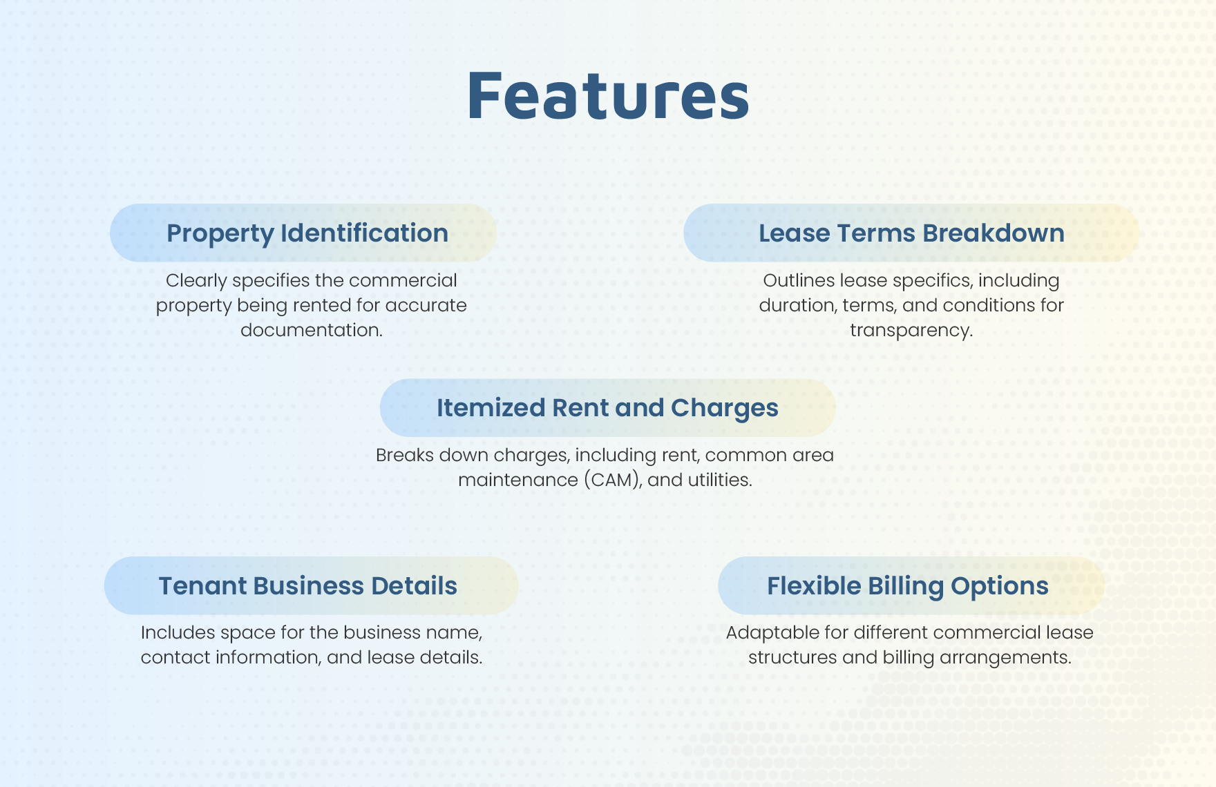 Commercial Rent Invoice Template