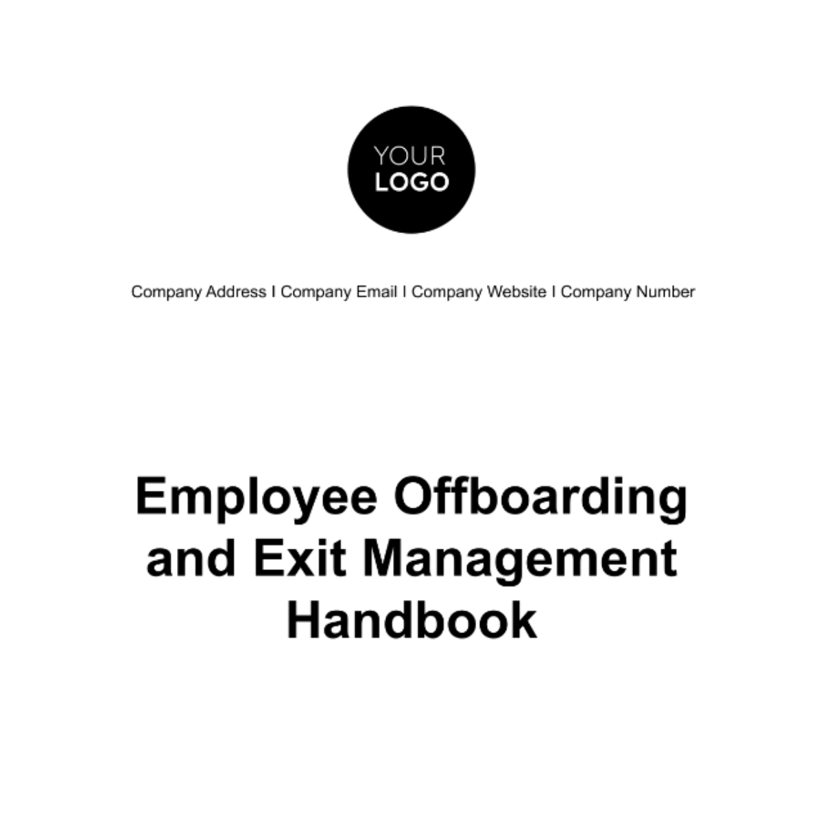 Free Employee Offboarding and Exit Management Handbook HR Template