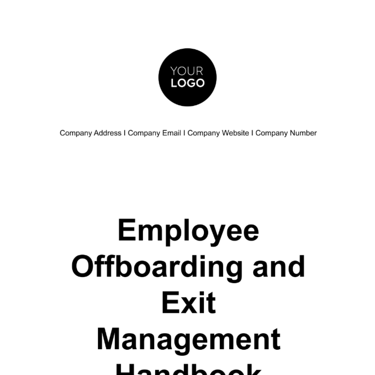 Employee Offboarding and Exit Management Handbook HR Template - Edit