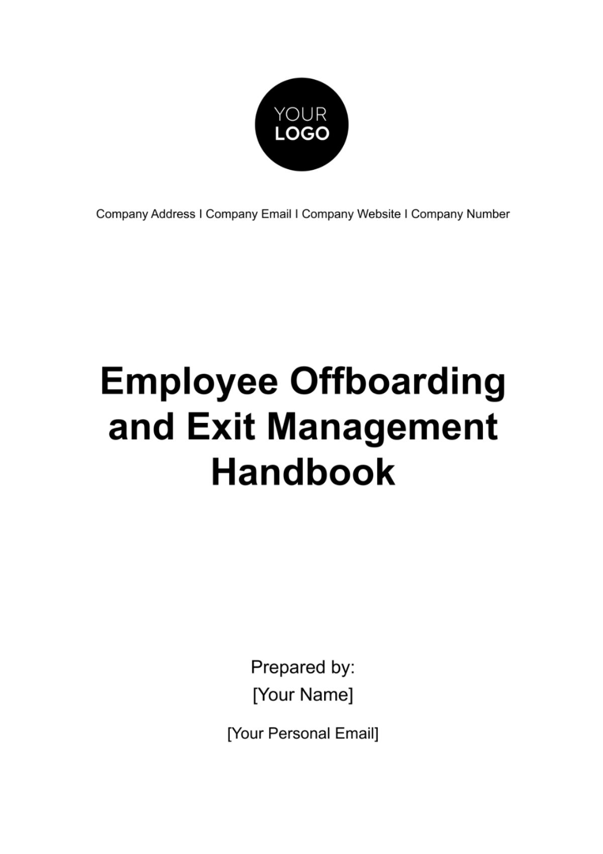 Employee Offboarding and Exit Management Handbook HR Template - Edit Online & Download