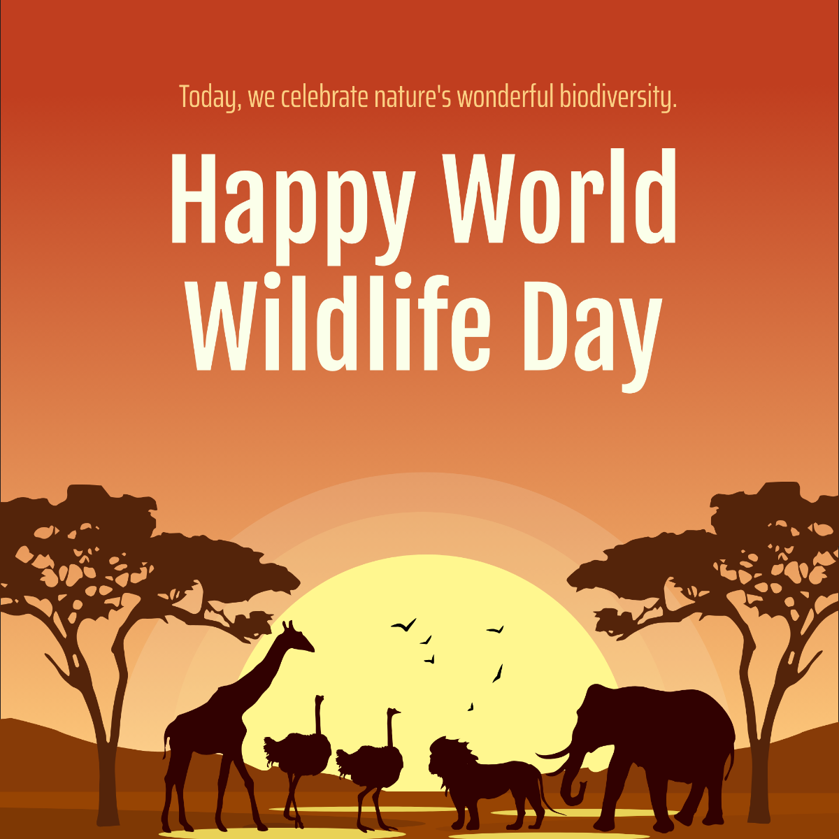 World Wildlife Day Instagram Post Template