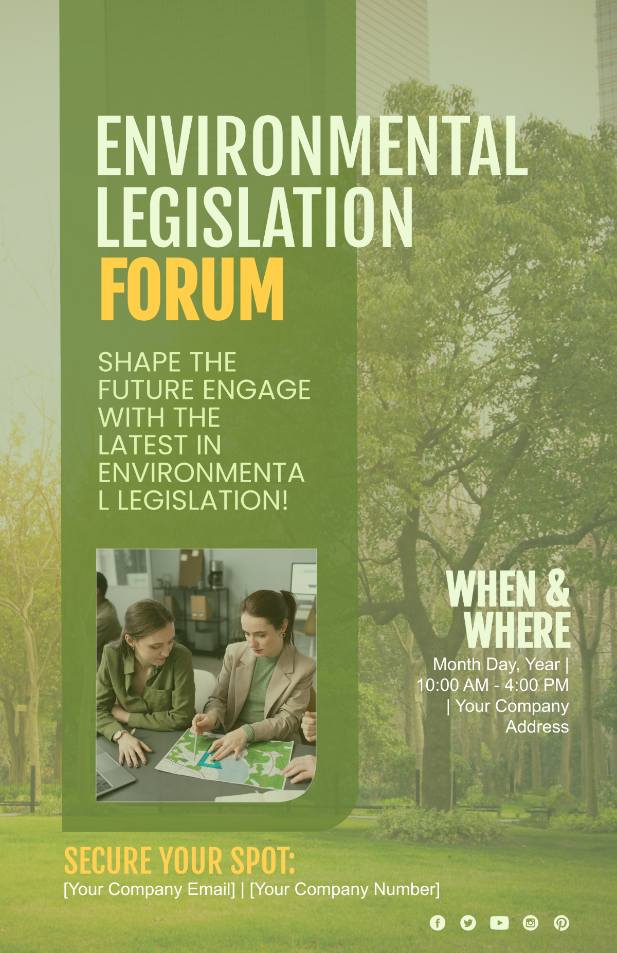 Environmental Legislation Forum Poster Template