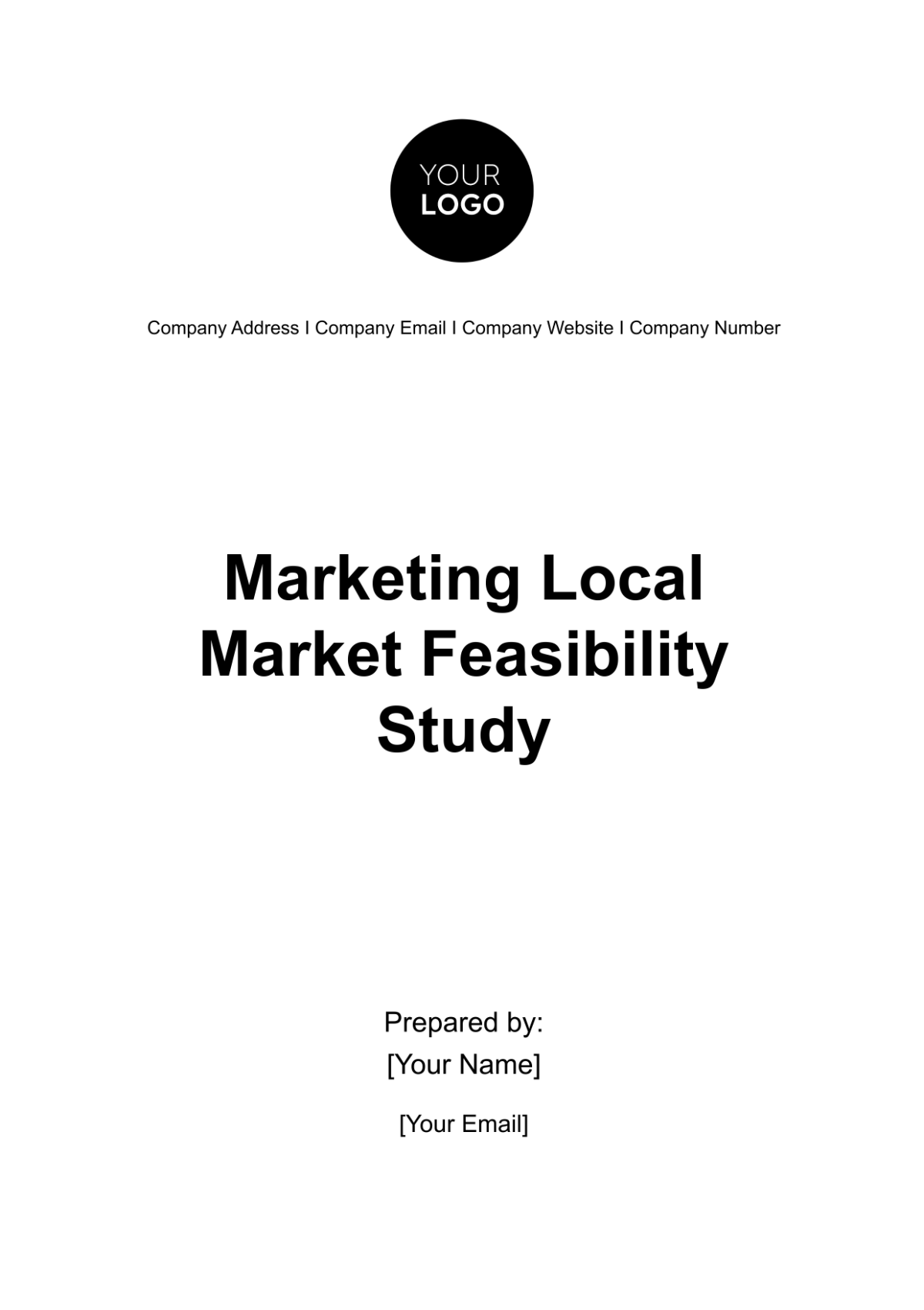 Marketing Local Market Feasibility Study Template - Edit Online & Download