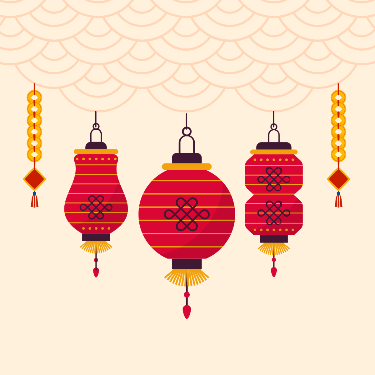  Chinese Lantern Festival Vector 