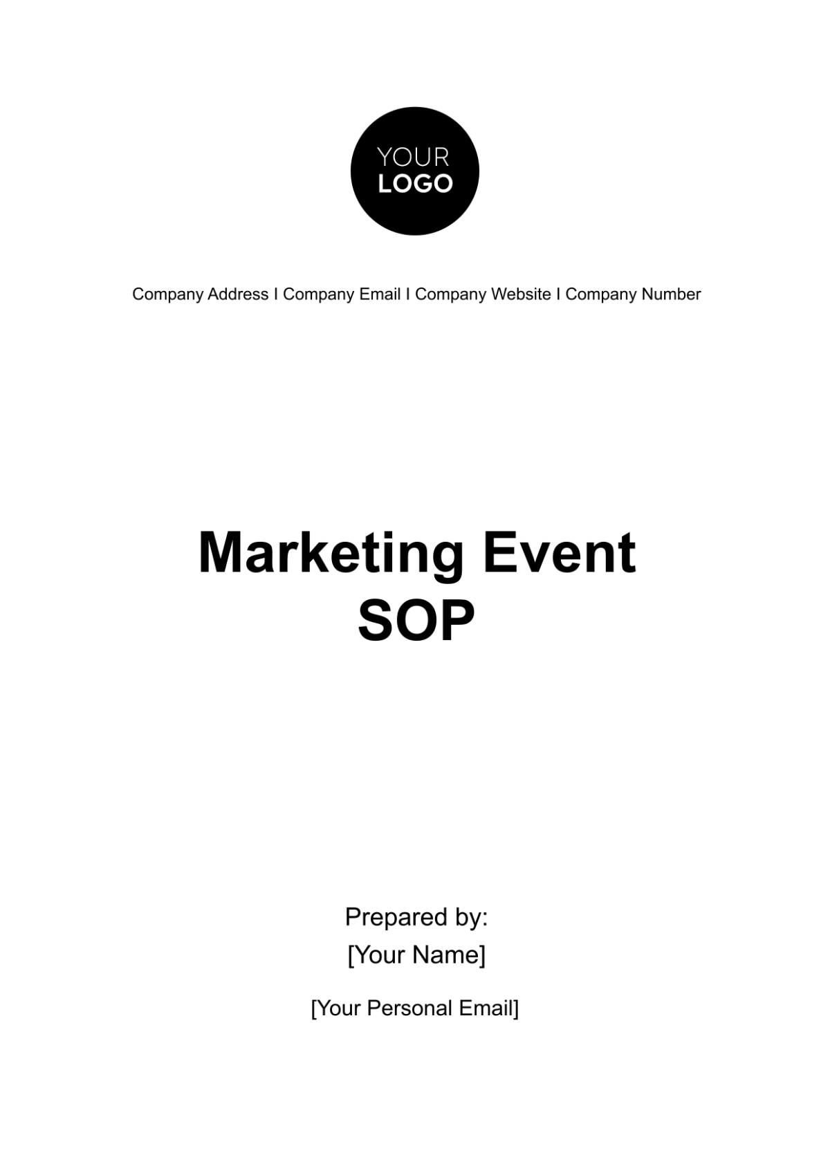 Marketing Event SOP Template - Edit Online & Download