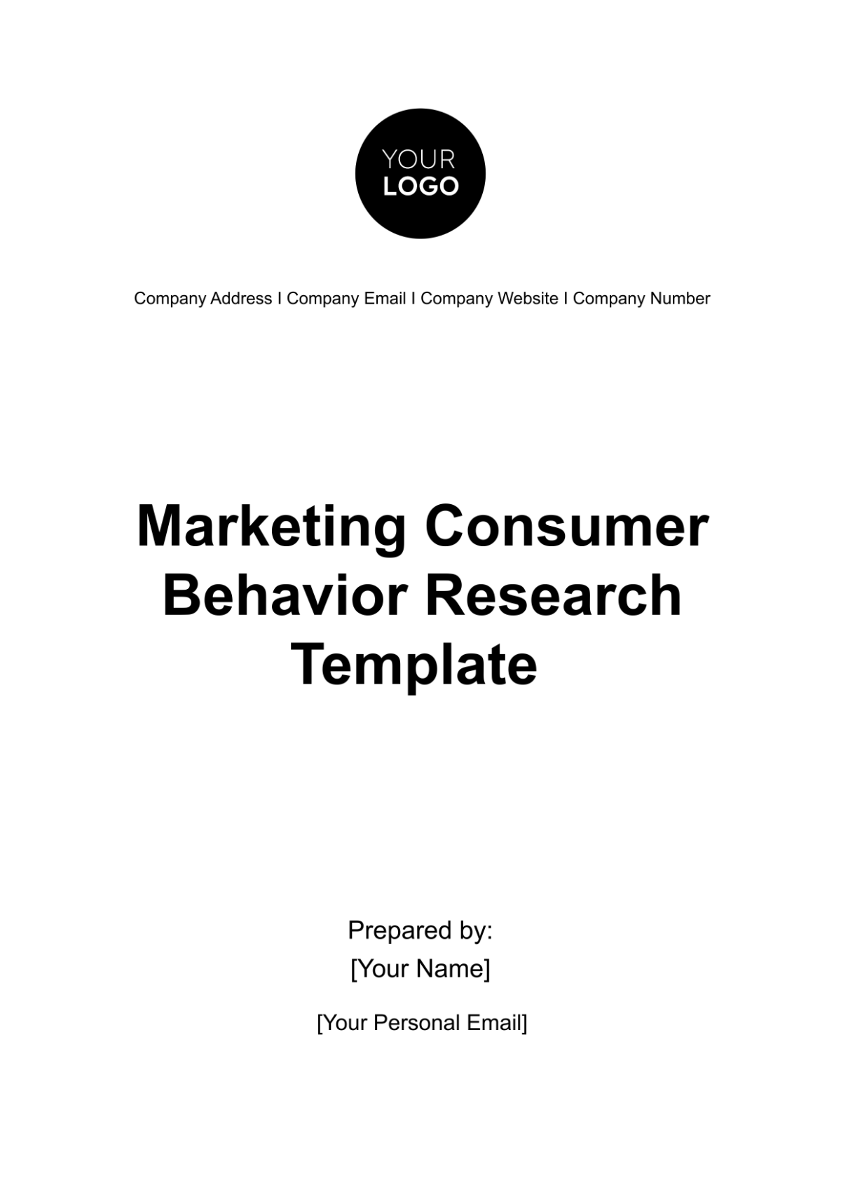 Marketing Consumer Behavior Research Template - Edit Online & Download