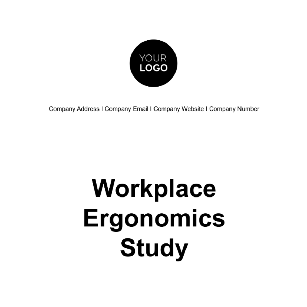 Free Workplace Ergonomics Study HR Template