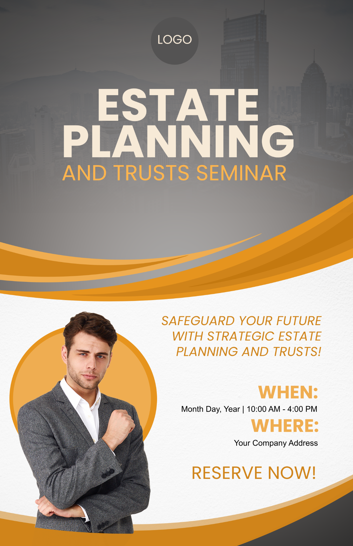 Estate Planning and Trusts Seminar Poster Template