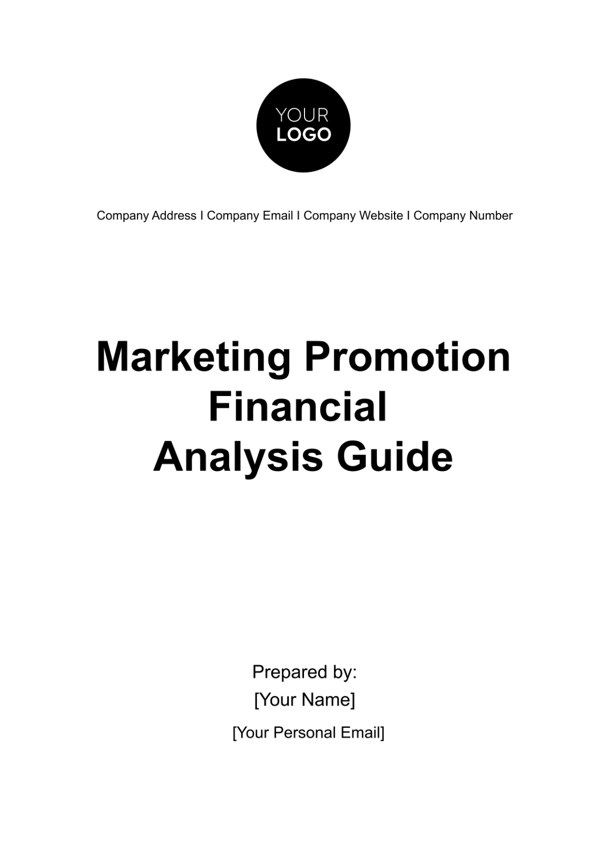 Marketing Promotion Financial Analysis Guide Template