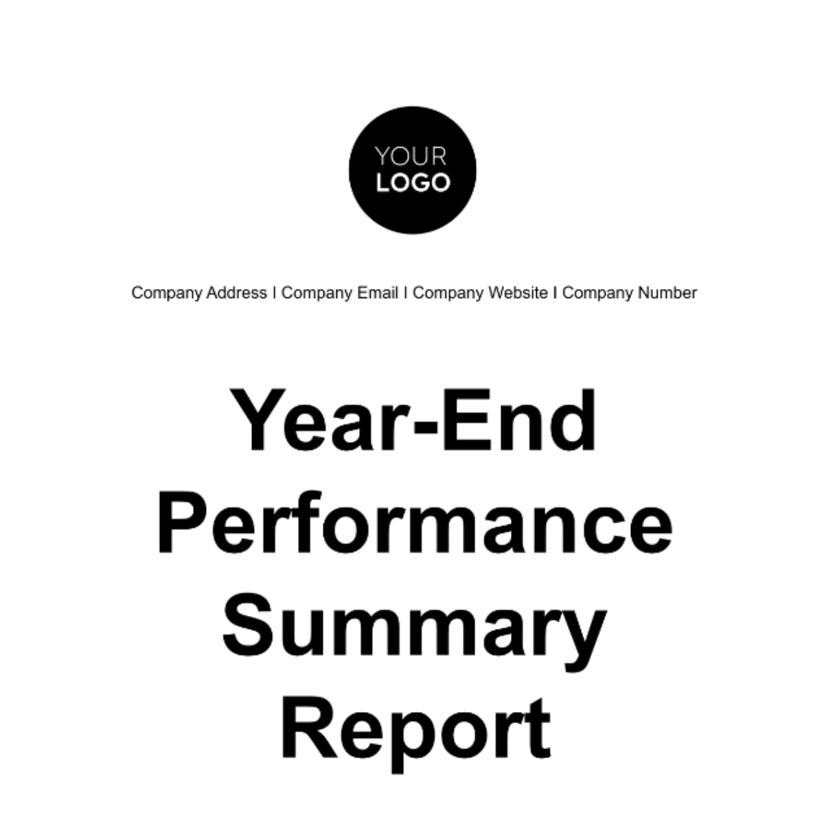 Year-End Performance Summary Report HR Template - Edit Online & Download