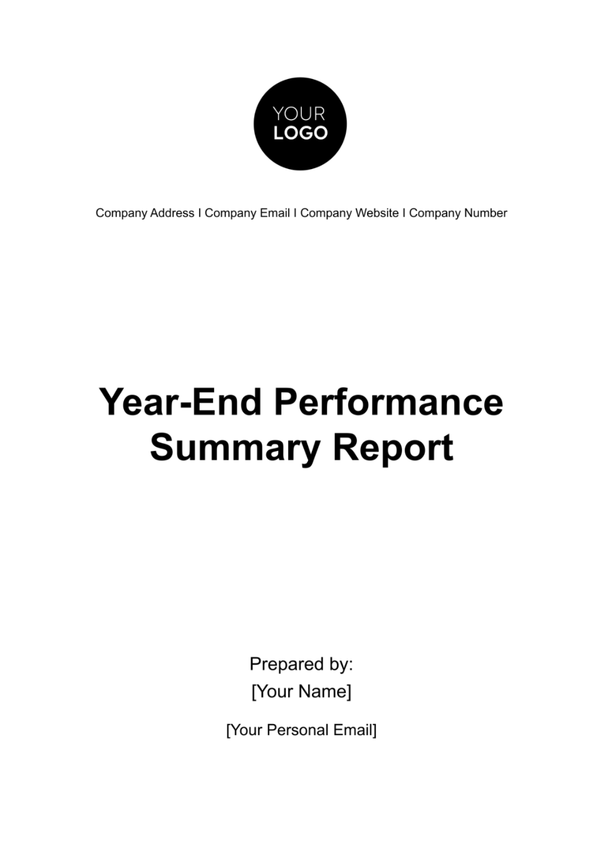 Year-End Performance Summary Report HR Template - Edit Online & Download