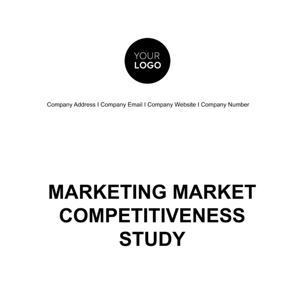 Marketing Market Competitiveness Study Template