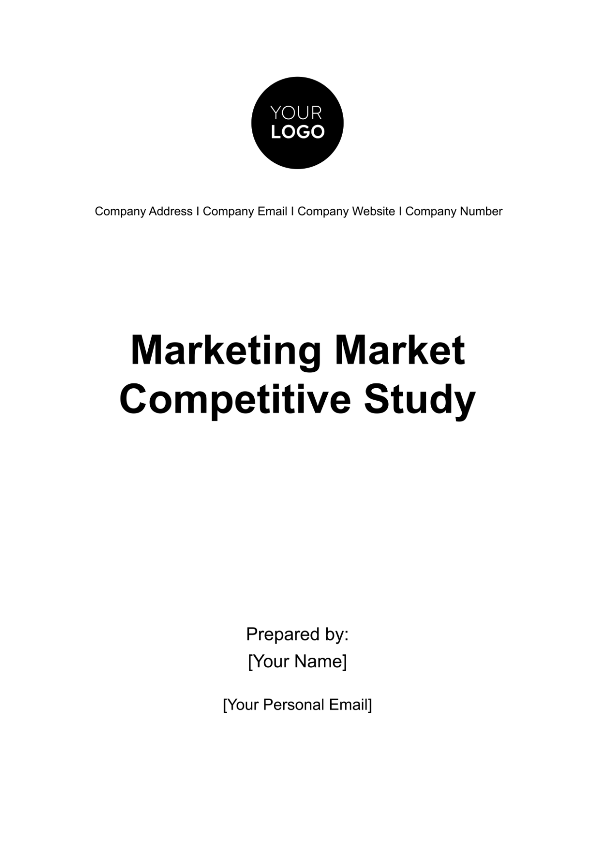 Marketing Market Competitiveness Study Template