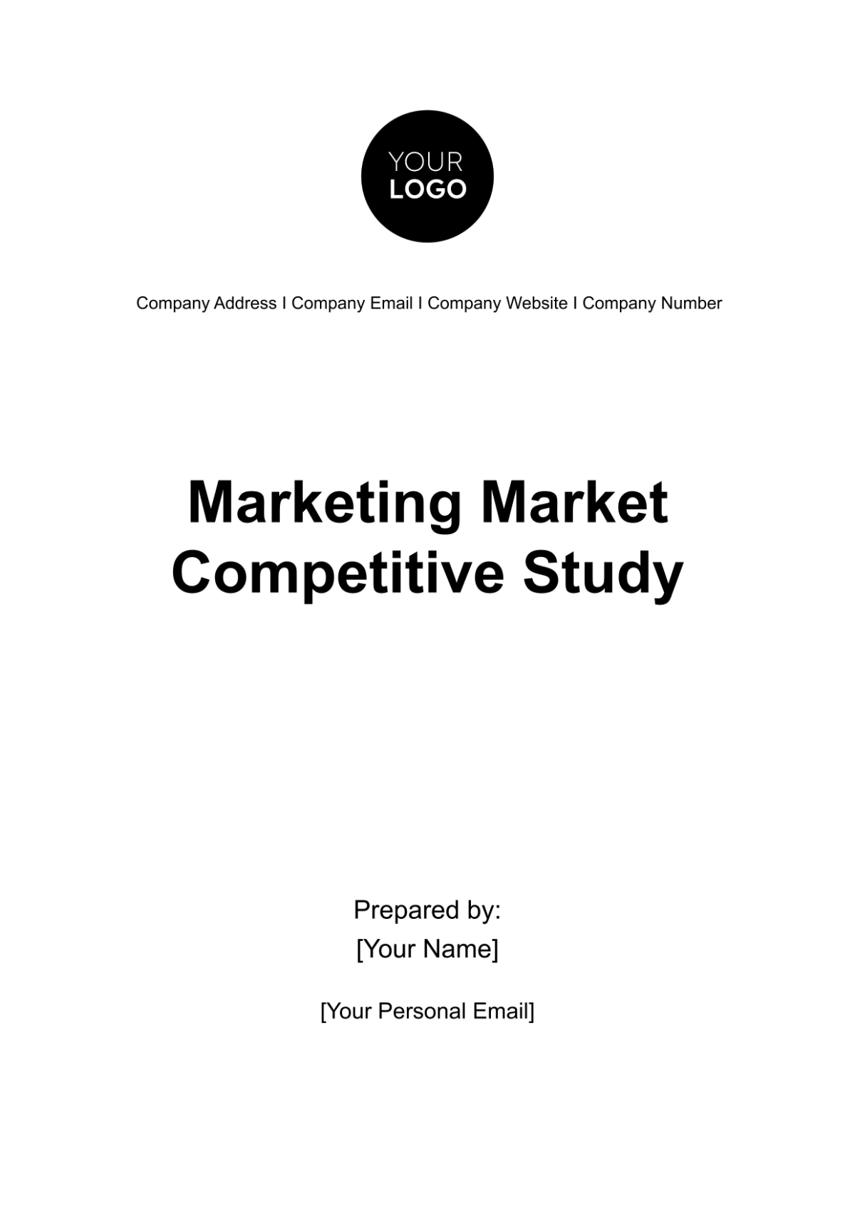 Marketing Market Competitiveness Study Template - Edit Online & Download