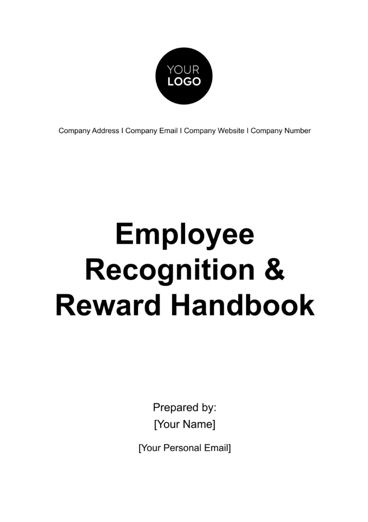 Free Employee Recognition & Reward Handbook HR Template